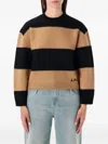 Apc Penny Stripe Knit Sweater In Neutral