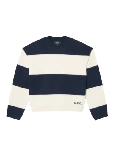 Apc Penny Striped Sweater In Multi
