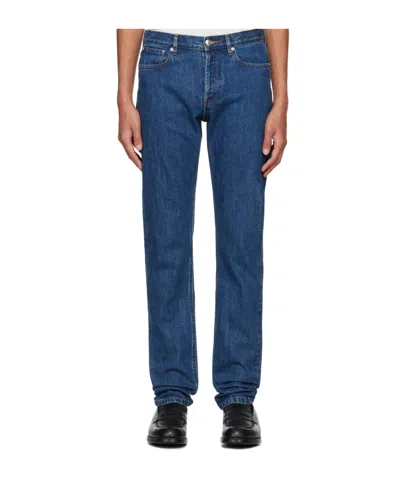 Apc Petit New Standard Button-down Jeans Pants In Blue