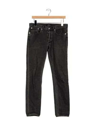 Pre-owned A.p.c. Petit New Standard Straight Leg Jeans In Gray