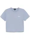 Apc A.p.c. Blue And Grey Crew Neck T Shirt In Blue