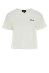 Apc A.p.c. 'carol' Boxy T Shirt With Logo Print In White