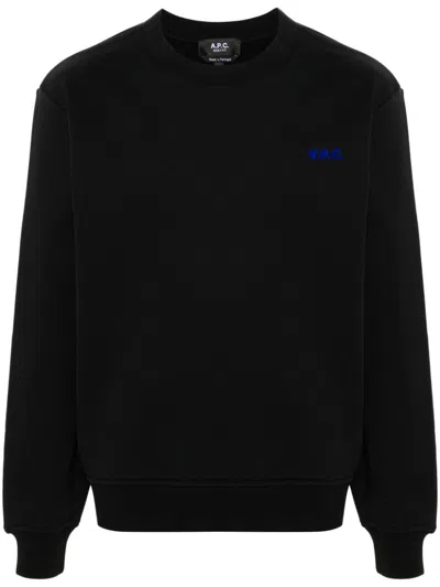 Apc Boxy Sweatshirt With Flock Logo In Tzk
