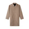 Apc Phil Rallongé Raincoat In Bac - Dark Beige