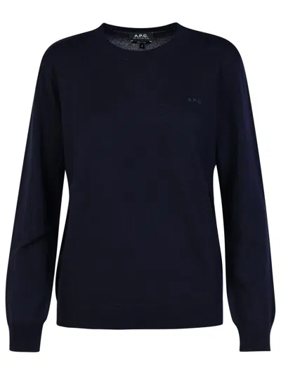 APC A.P.C. 'PHILO' NAVY WOOL SWEATER