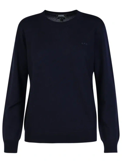 APC A.P.C. PHILO' NAVY WOOL SWEATER