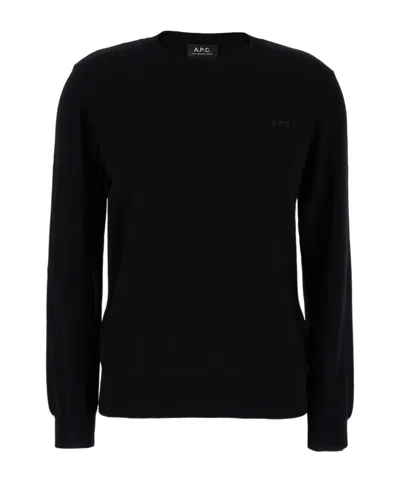 APC A.P.C. LOGO EMBROIDERED KNIT JUMPER