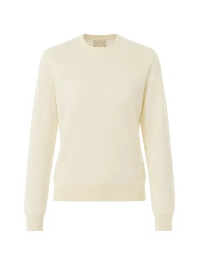 A.p.c. Philomena Embroidered-logo Sweater In Neutral