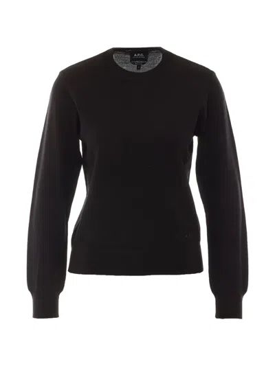 A.p.c. Philomena Logo-embroidered Sweater In Black