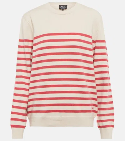 Apc Phoebe Cotton And Cashmere Sweater In Off White