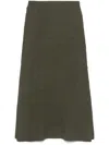 Apc Phoebe Midi Skirt In Green