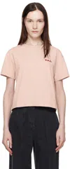 Apc Pink Boxy Petit 'vpc' T-shirt In Rose Poudre/bordeaux