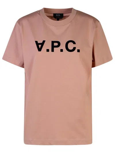 Apc A.p.c. Pink Cotton T-shirt