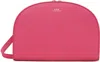 Apc Pink Demi-lune Clutch In Fah Fuschia