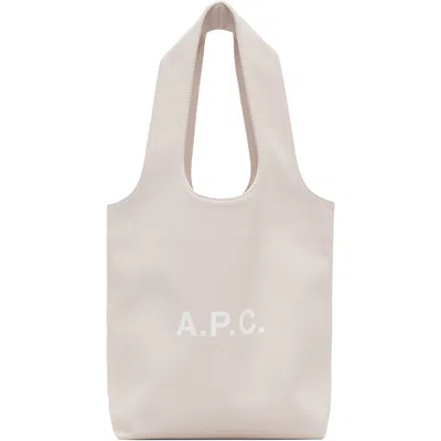A.p.c. Pink Ninon Small Tote In Haf Parma