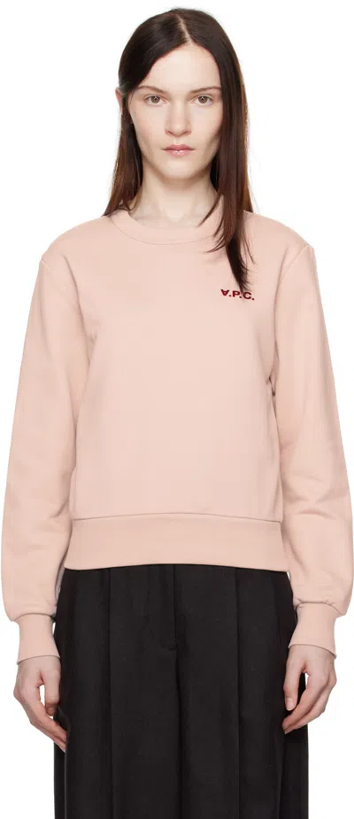 Apc Pink Petit 'vpc' Boxy Sweatshirt In Rose Poudre/bordeaux