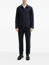 A.p.c. Pinstripe Drawstring Trousers In Blue