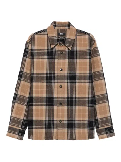APC PLAID CHECK-PATTERN SHIRT