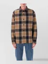 Apc Bobby Oversized Checked Wool-blend Flannel Overshirt In Neutral