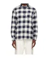 Apc A.p.c. Mens Trek Check Overshirt In Gray