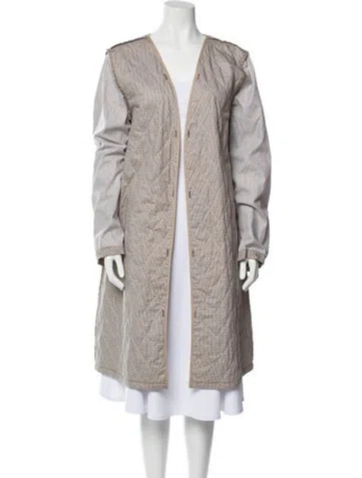 Pre-owned Apc Plaid Print Coat In Multi