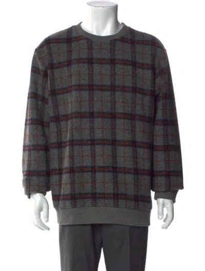 Pre-owned A.p.c. Plaid Print Crew Neck Pullover In Multi