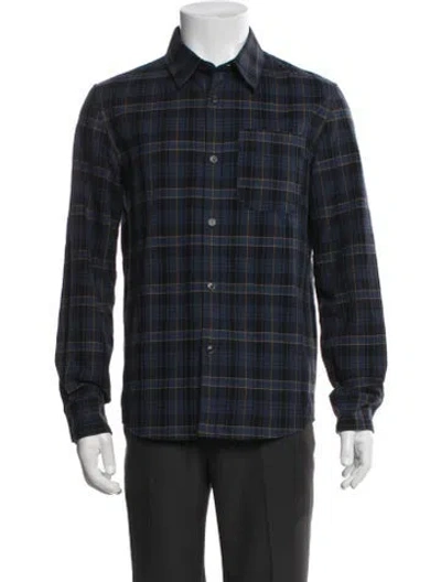 Pre-owned A.p.c. Plaid Print Jacket In Blue