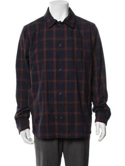 Pre-owned A.p.c. Plaid Print Jacket In Blue