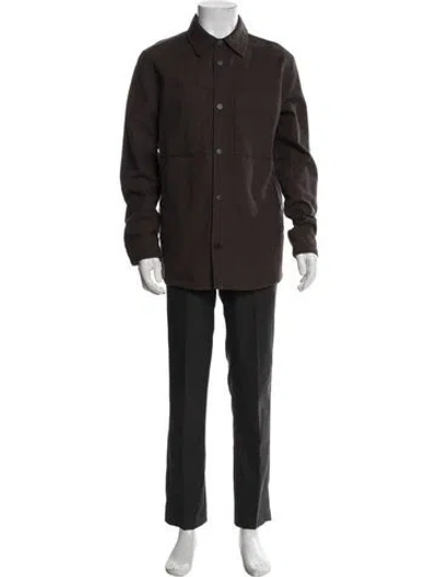 Pre-owned A.p.c. Plaid Print Jacket In Brown