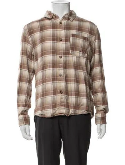 Pre-owned A.p.c. Plaid Print Jacket In Brown