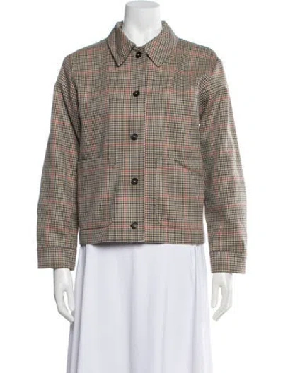Pre-owned A.p.c. Plaid Print Jacket In Neutral