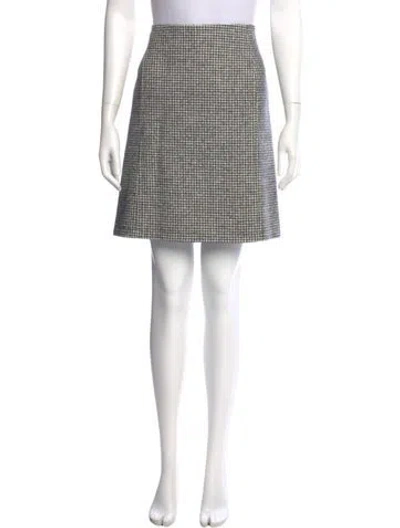 Pre-owned Apc Plaid Print Knee-length Skirt In White
