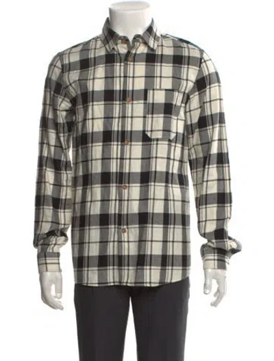 Pre-owned Apc Plaid Print Long Sleeve Shirt In Black