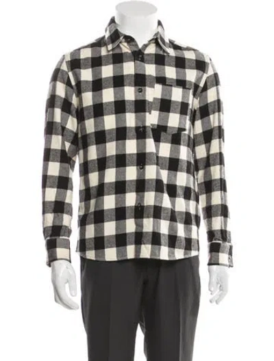 Pre-owned Apc Plaid Print Long Sleeve Shirt In Black