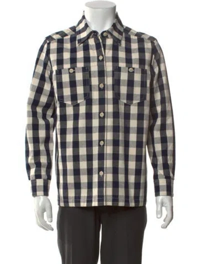 Pre-owned A.p.c. Plaid Print Long Sleeve Shirt In Black