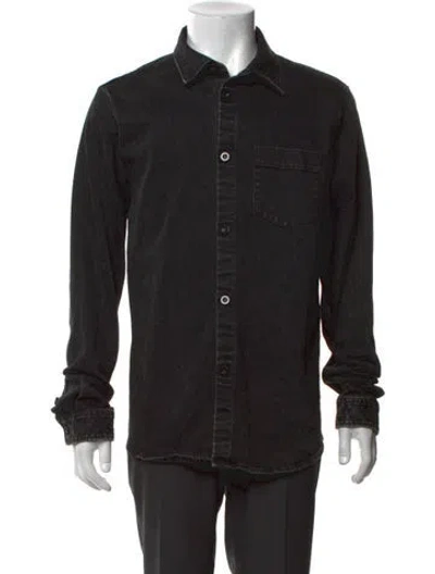 Pre-owned A.p.c. Plaid Print Long Sleeve Shirt In Black