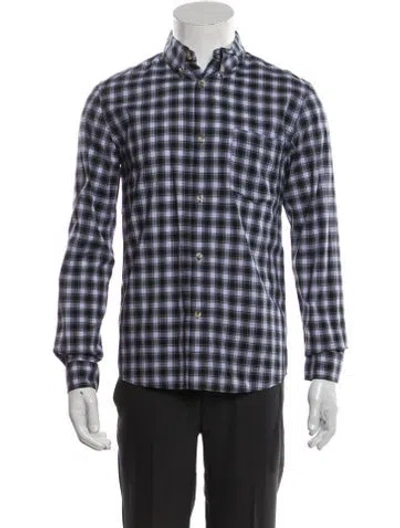 Pre-owned A.p.c. Plaid Print Long Sleeve Shirt In Green