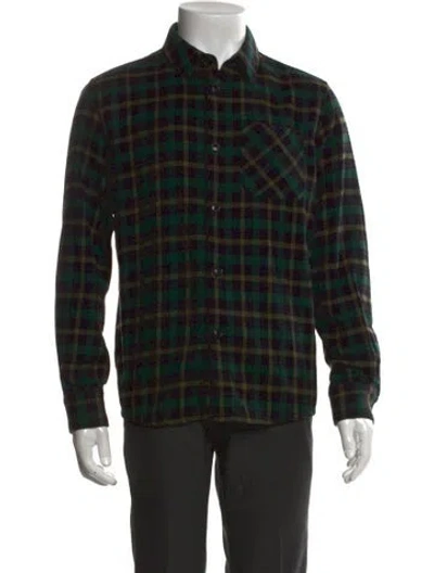 Pre-owned A.p.c. Plaid Print Long Sleeve Shirt In Multi