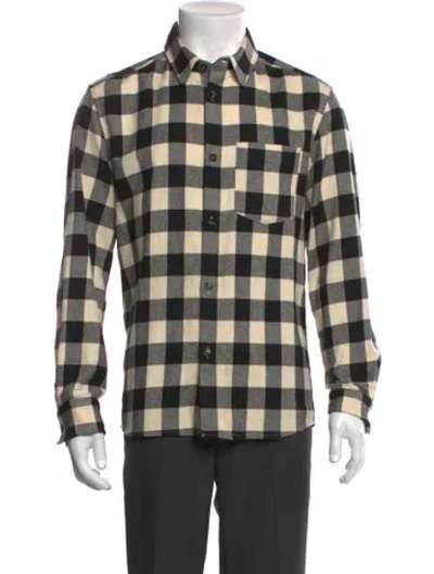 Pre-owned A.p.c. Plaid Print Long Sleeve Shirt In Neutral