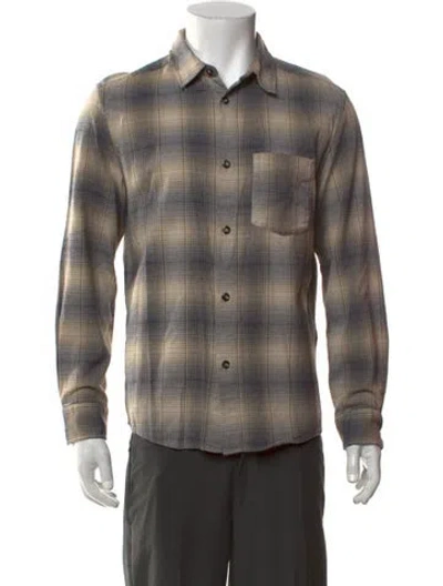 Pre-owned A.p.c. Plaid Print Long Sleeve Shirt In Neutrals