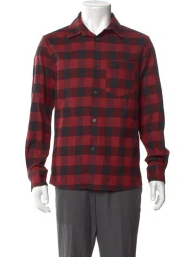 Pre-owned Apc Plaid Print Long Sleeve Shirt In Red