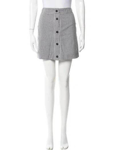 Pre-owned Apc Plaid Print Mini Skirt In Black