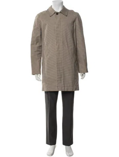 Pre-owned A.p.c. Plaid Print Overcoat In Neutrals