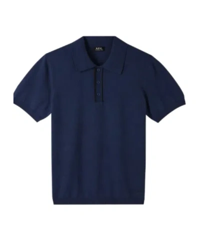 Apc Plain Cotton Polo Shirt In Black