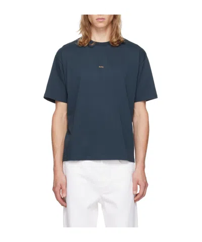 Apc Plain Jersey T-shirt In Blue