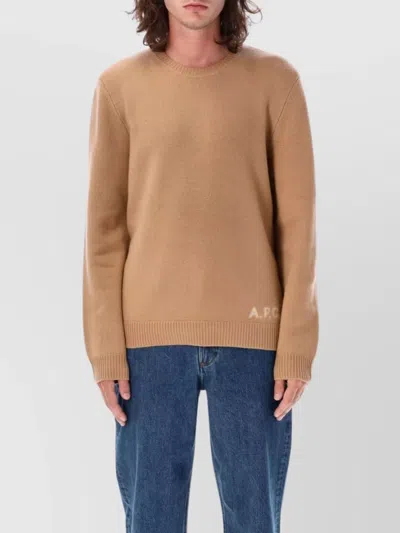 APC PLAIN PATTERN CREW NECK KNIT