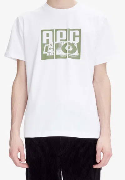 Apc Platine Turntable Print T-shirt In White