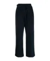 Apc Pleat-detail Wide-leg Cotton Trousers In Black