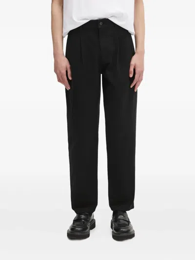 Apc Pleat-detailed Trousers In Black