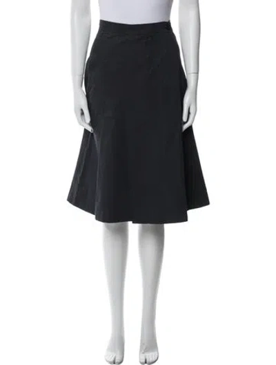 Pre-owned Apc Pleated Accents Knee-length Skirt In Blue